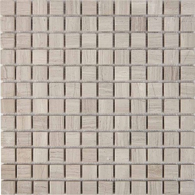 Мозаика Pixmosaic PIX256 White Wooden из мрамора матовая 23x23 305х305x6