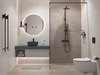 Керамогранит Cersanit 17122 Soft Concrete светло-серый ректификат 60x120