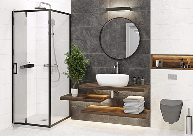 Плитка Delacora WT15GRF07R Grafito Dark 246*740*9,8