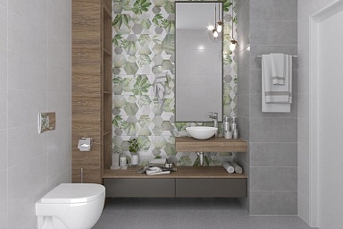 Плитка Laparet 34090 Focus зелёный ботаника 25х50