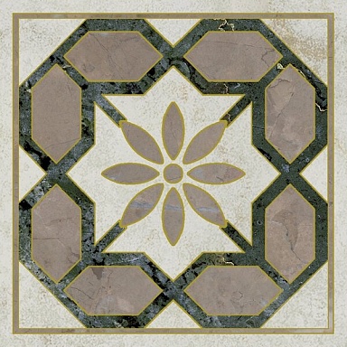 Декоративная вставка Kerama Marazzi OS/A283/SG606220RL Серенада 1 лаппатированный обрезной 7,2x7,2