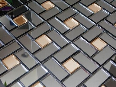 Vivere DG42 Мозаика зеркальная на сетке (4.2x2+2x2) 32.8x32.8