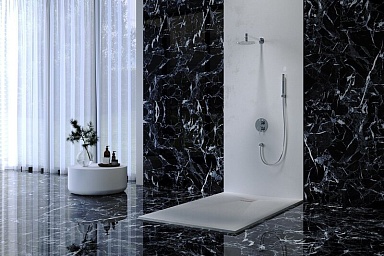 Керамогранит Pieza Ceramica PO006012H Polar Black Двойной Глянец 60х120