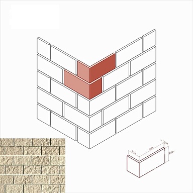 Искусственный камень White Hills 440-15 Торре Бьянка Угол 8x18x9.5