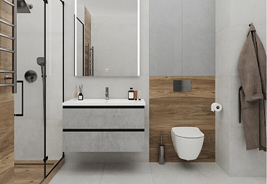 Керамогранит Ceradim Cement Strength Grey Серый Матовый 60х120