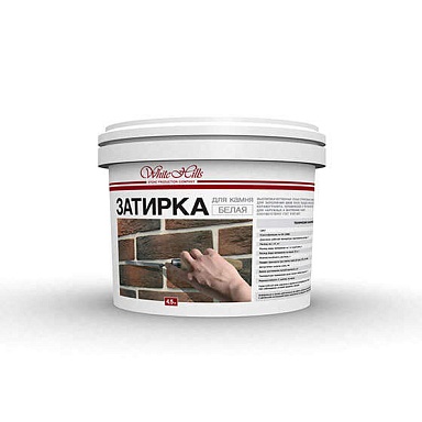 Смеси и затирки White Hills Цементная Затирка White Hills Затирка швов для камня и плитки Белая 4.5кг - ведро