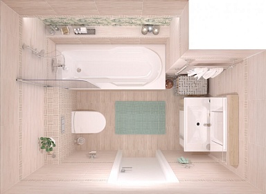 Плитка Cersanit BNG111D Botanica коричневый 20x44