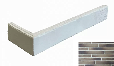 Клинкерная плитка Terramatic Forta Grey Riegel 8303 R (Y) угловая 400x40x14