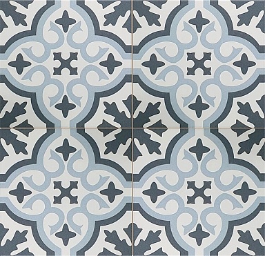 Керамогранит Etili Seramik DY44VN0041 VENICE Sky Blue Black Pre-cut 45x45