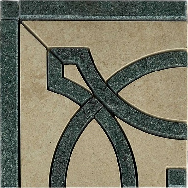Декор Casalgrande Padana Angolo Rinascimento B Botticino (Botticino, Verde Guatemala) 15x15