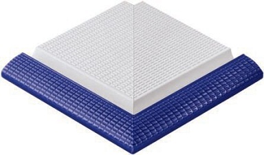 Бордюр Serapool 47227 Профильный наружный угол с сетчатой поверхностью L Cobalt 26,5x26,5