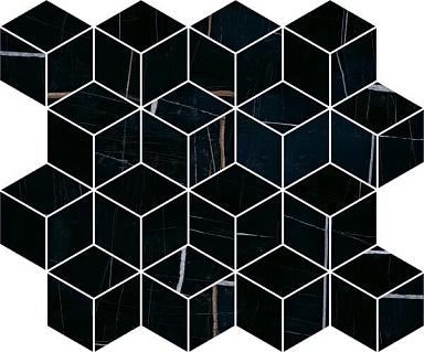 Декор Kerama Marazzi T017/14026 Греппи черный мозаичный 45*37.5