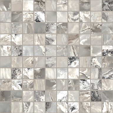 Мозаика Casa Dolce Casa 767666 Onyx&More Silver Blend Satin Mosaico 3x3 30x30