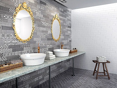 Декор Gayafores Rev. Deco Bricktrend White 8.15x33.15