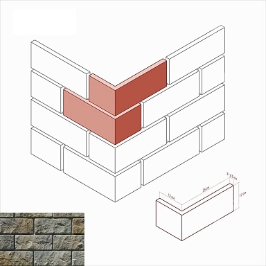 Искусственный камень White Hills 405-85 Йоркшир угол 12x26x12