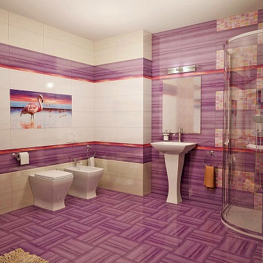 Laparet Бордюр Mono lilac 50x2