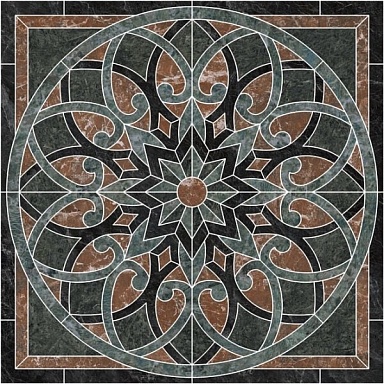 Декор Kerama Marazzi ID110 Риальто наборный лаппатированный 120x120