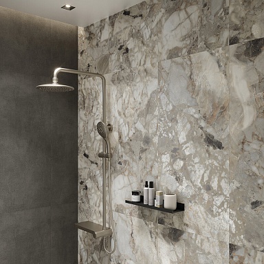 Керамогранит Creanza SH1001-G Aragonite White Shape+Glue Art 60x120
