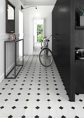 Керамогранит El Molino Betera Black-White R 58x58