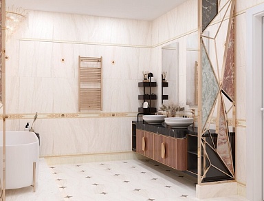 Eurotile 362 Бордюр Artemis Центр 9.5x30