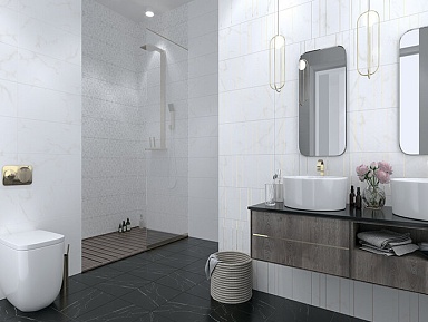 Creto D0427Y29601 Декор Stravero White 01 25х60