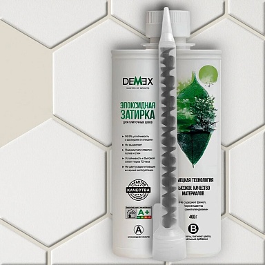 Смеси и затирки Demex Глянцевая двухкомпонентная эпоксидная затирка 002 Кремовый