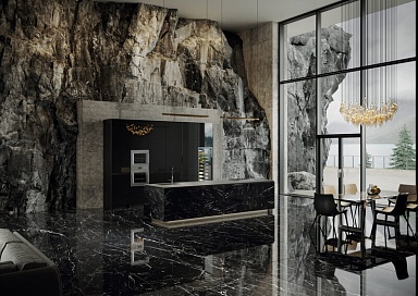 Керамогранит Tagina 123040 Marquina Nero Lucidato Ret 60x120