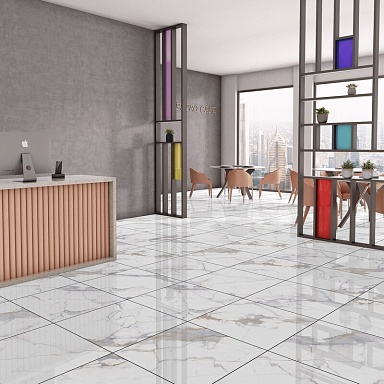 Керамогранит Global Tile GT120606103PR Calacatta Imperial Белый 60x120