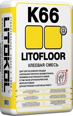 Клей LITOKOL Клей на цементной основе K66 LITOFLOOR 25 кг