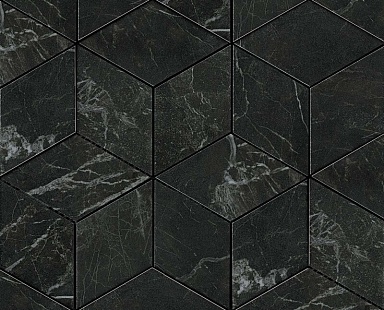 Декор Atlas Concorde Italy ADVP Marvel Noir St.Laurent Mos. Esagono Lapp 30х35