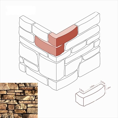 Искусственный камень White Hills 701-25 Тевиот Угол 7-30 x 4-20