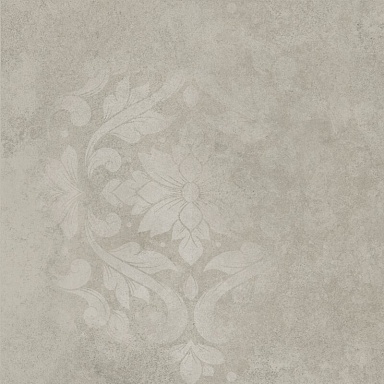 Kerama Marazzi KM4040G0061N Хадду серый светлый матовый декорированный 40,2x40,2x0,8