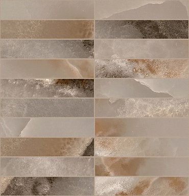 Мозаика Rex Ceramiche 770255 Reves De Rex Choco Mosaico Glossy 3x15 30x30