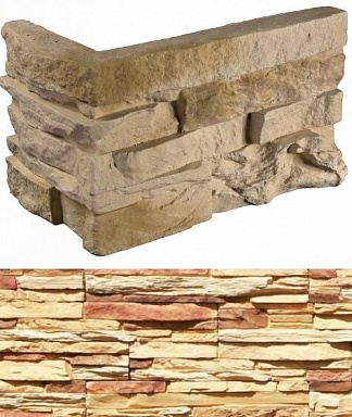 Искусственный камень White Hills 100-55 Кросс Фелл угловой 7х25,5x10 (6х15,5x10)