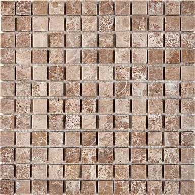 Мозаика Pixmosaic PIX225 Light Emperador из мрамора матовая 23x23 305х305x6
