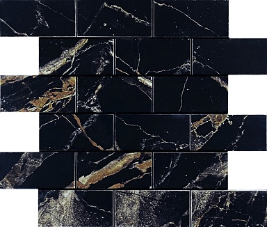 Декор Velsaa Mosaic Alcantro Nero Brick bone 34.6x29.7