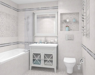 Laparet Бордюр металлический серебро глянцевое 2,9х60