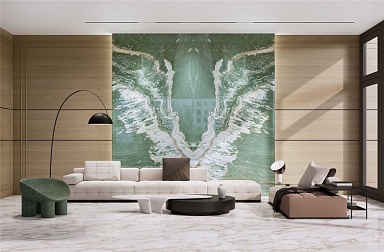 Керамогранит Moreroom Stone MN619CP321606 1 Verde Maestro Polished 1 6mm 160x320