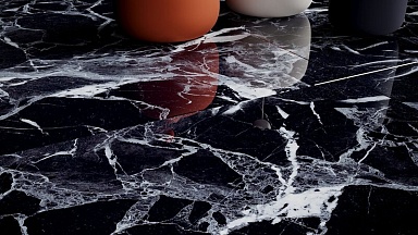 Керамогранит Pieza Ceramica PO006012H Polar Black Двойной Глянец 60х120