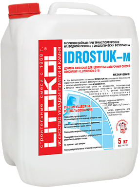 Смеси и затирки LITOKOL Латексные добавки Добавка IDROSTUK - м 5кг