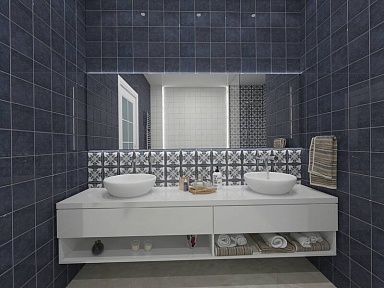 Декор Керлайф Smalto Decor Blu 2 15x15