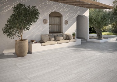 Клинкерная плитка Gres de Aragon 906711 Base Travis Gris Liso Rect. 60x120