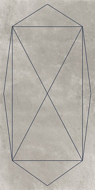 Декор Cedit 763518 Araldica Cemento Blasone Zaffiro Mat R 6mm 120x240