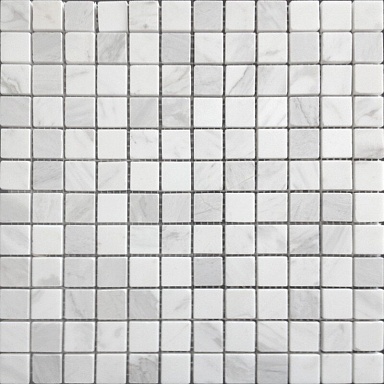 Мозаика Caramelle Mosaic Pietrine Dolomiti bianco POL 2.3x2.3 29.8x29.8