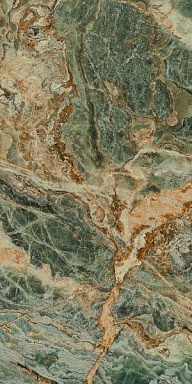 Панно Kerama Marazzi SG593502RA/D Риальто Нобиле 1 зелёный лаппатированный обрезной 119,5x238,5