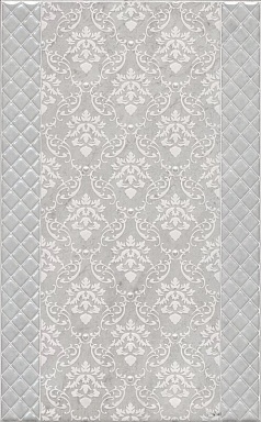 Kerama Marazzi AZ/A053/6424 Декор Мотиво серый светлый глянцевый 25x40