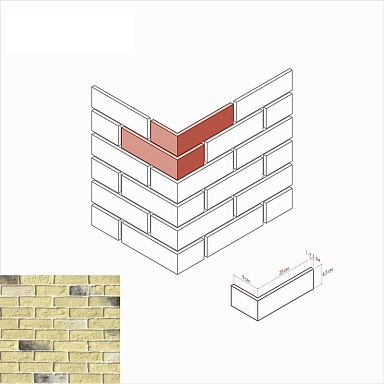 Искусственный камень White Hills 320-35 Кельн брик Угол 9x20x6.5