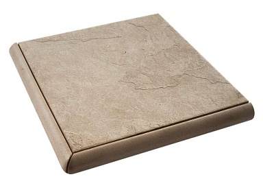 Ступень Casalgrande Padana Gradone Angolare Rusticato Ardesia Bianco Naturale 9.5мм 30x30