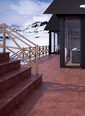 Ступень Gres de Aragon 906140 Peldano Tatra Rojo 33x33