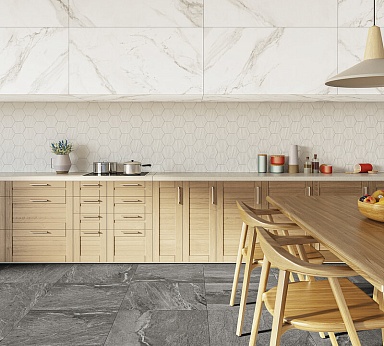 Керамогранит Ecoceramic B Chiara blanco hex 20x24
